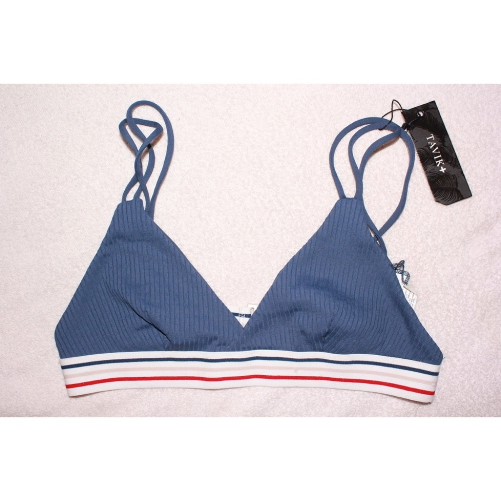Tavik- Beck bikini top Coastal Blue, Medium, NWT